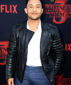 Tahj Mowry Event Stranger Things Leather Quilted Jacket