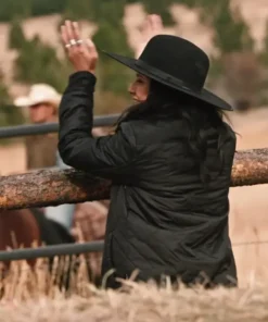 Tanaya Beatty TV Series Yellowstone Avery Season 4 Black Quilted Jacket