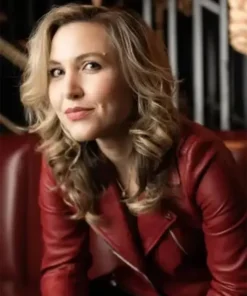 Taylor Tomlinson Comedy Special Show Red Biker Leather Jacket