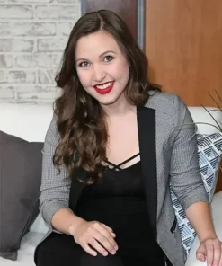 Taylor Tomlinson Grey Plaid Blazer