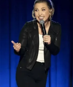 Taylor Tomlinson Quarter-Life Crisis Leather Black Jacket