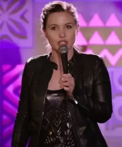 Taylor Tomlinson The Ice House Comedy Club Leather Black Jacket