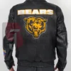 Chicago Bears Leather Jacket in Black