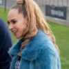 Ted Lasso Keeley Jones Blue Fur Jacket