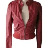 Teen Wolf Holland Roden Red Bomber Leather Jacket