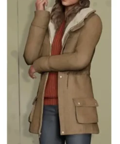 Tell Me Why Alyson Ronan Brown Shearling Fur Coat