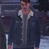 Tell Me Why Video Game Tyler Ronan Blue Denim Shearling Fur Jeans Jacket
