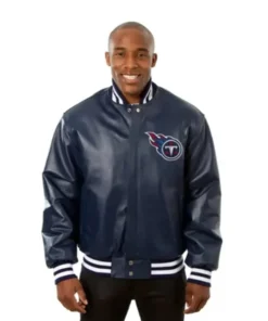 Tennessee Titans Black Leather Jacket