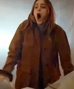 Thanksgiving Addison Rae Brown Cotton Jacket sale