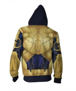Thanos Avengers End Game Blue And Yellow Cotton Hoodie