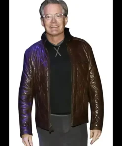 The Adam Project Kyle Maclachlan Brown Leather Jacket
