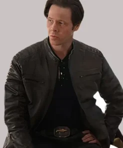 The Afterparty Brett Biker Black Real Leather Jacket