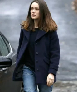 Megan Boone The Blacklist Elizabeth Keen Blue Wool Coat