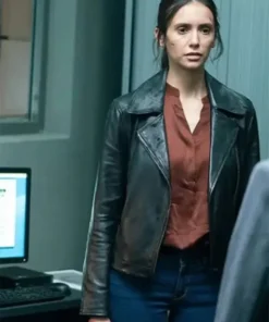 The Bricklayer 2024 Nina Dobrev Leather Black Jacket