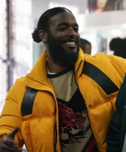The Chi Luke James Yellow Puffer Parachute Jacket