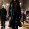 The Crow Bill Skarsgard Black Leather Coat