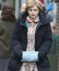 The Crown S04 Princess Diana Puffer Hooded Coat