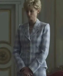 The Crown S05 Elizabeth Debicki Plaid Coat