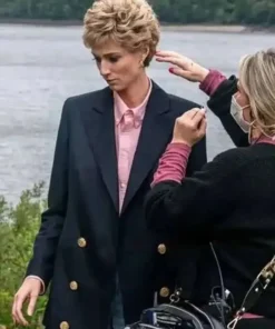 The Crown S05 Princess Diana Black Buttoned Blazer
