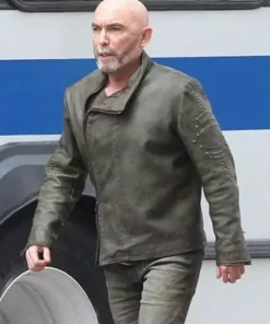 The Dark Tower Jackie Earle Haley Green Leather Jacket