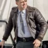 The Devil All the Time Sebastian Stan Brown Leather Jacket