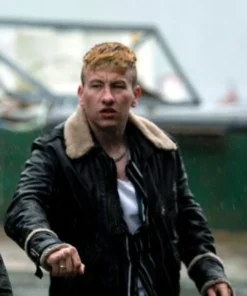 The Eternals Druig Black Leather Fur Jacket