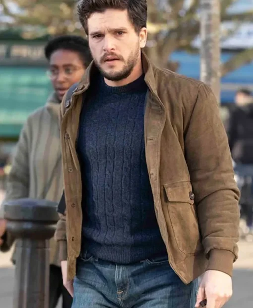 The Eternals Kit Harington Brown Suede Leather Jacket