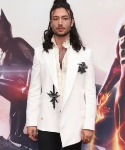 The Flash 2023 Ezra Miller White Blazer