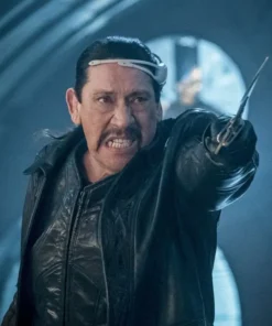The Flash Danny Trejo Black Leather Coat