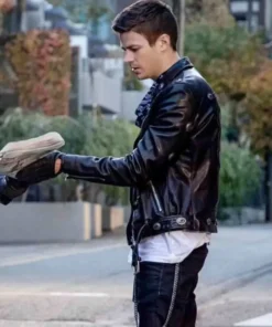 The Flash Grant Gustin Elseworlds Biker Leather Jacket