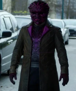 The Flash S07 Ennis Esmer Leather Coat