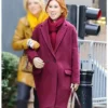 The Flight Attendant Zosia Mamet Maroon Coat