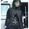 The Gifted Lorna Dane Sleeveless Black Leather Coat