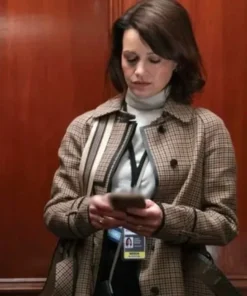 The Girls On The Bus 2024 Carla Gugino Cotton Coat