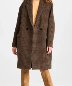 The Girls on the Bus Carla Gugino Brown Coat