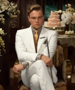 The Great Gatsby Leonardo Dicaprio Suiting Fabric White Suit