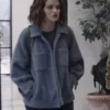 The In Between Joey King Grey Wool Jacket