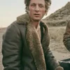 The Iron Claw Jeremy Allen White Leather Coat
