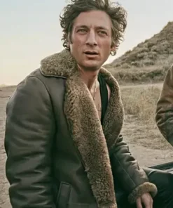 The Iron Claw Jeremy Allen White Leather Coat