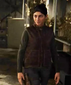 The Last Of Us Part II Dina Maroon Real Leather Vest