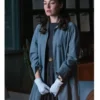 The Man In The High Castle Alexa Davalos Blue Long Coat
