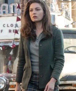 The Man In The High Castle Alexa Davalos Grey Wool Blazer Coat