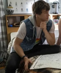 The Map of Tiny Perfect Things Mark Denim Vest