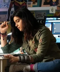 The Marvels Iman Vellani Green Jacket