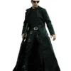 The Matrix 4 Keanu Reeves Black Wool Coat