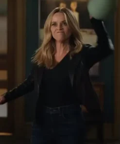 The Morning Show S02 Bradley Jackson Black Biker Leather Jacket