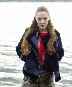 The Nest Mirren Mack Black Leather Shearling Jacket