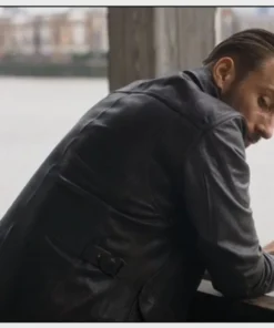 The Old Guard Booker Leather Black Jacket sale