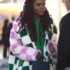 The Other Black Girl Ashleigh Murray Checkerboard Coat