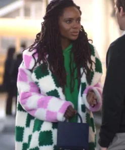 The Other Black Girl Ashleigh Murray Checkerboard Coat
